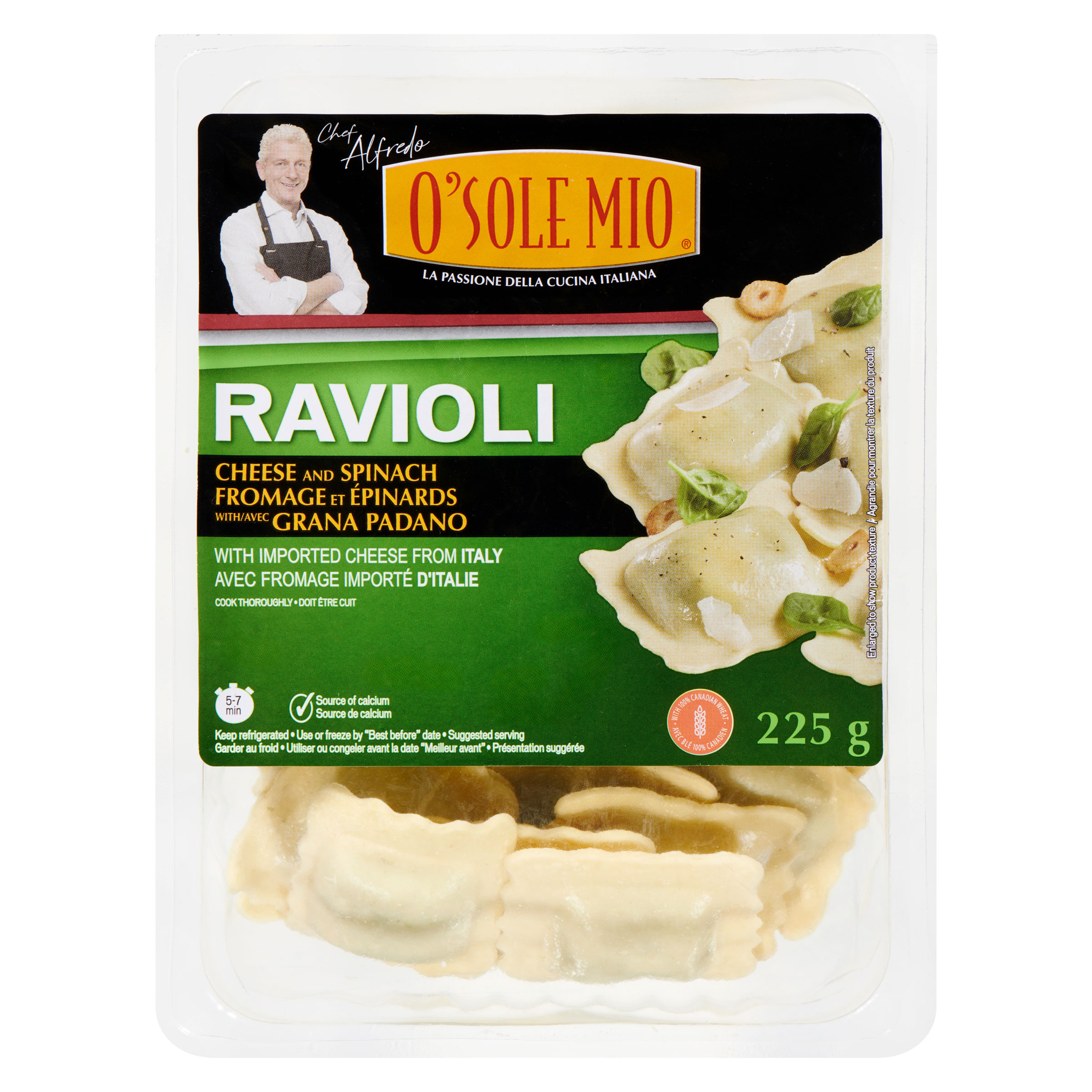 Ravioli cheese and spinach